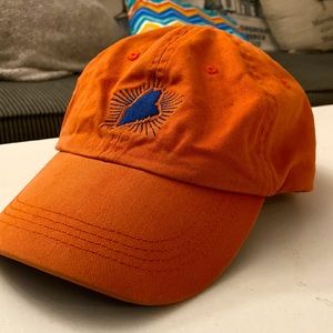 Orange Maine Baseball Cap Adjustable